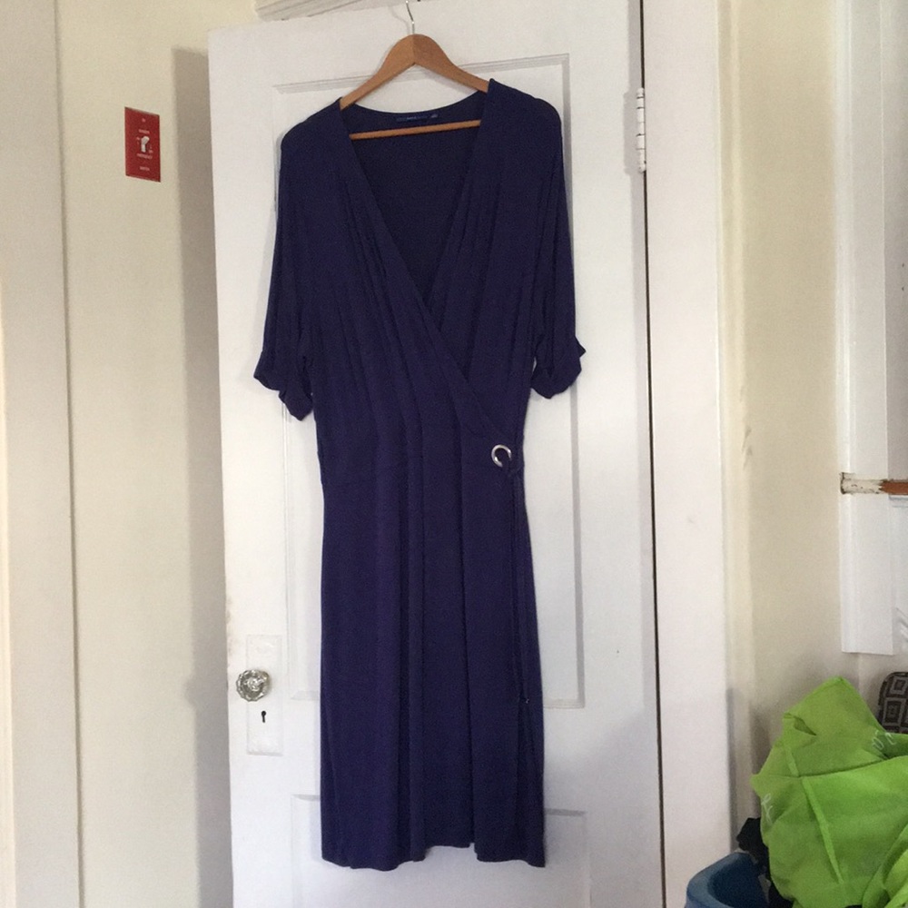Apt. 9 plus size (2X) purple faux wrap dress